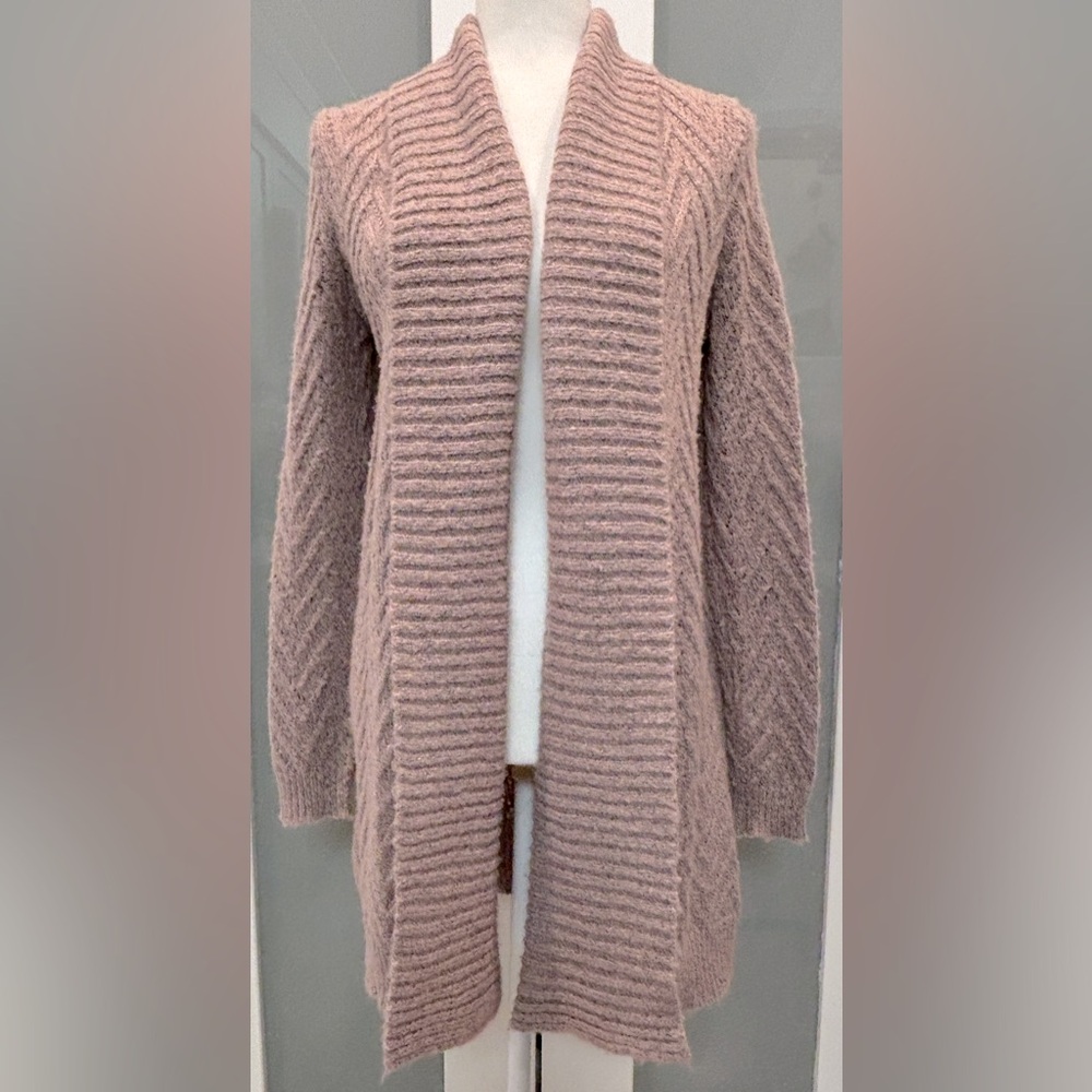 New Directions Dusty Lavender Long Cardigan